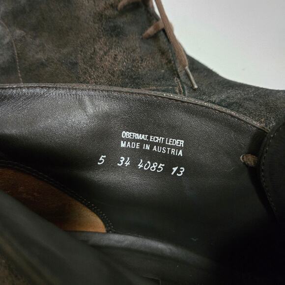 Paul Green Suede Black Bronze Platform Lace-Up Ankle Booties 8 Metallic Almond - Picture 12 of 12